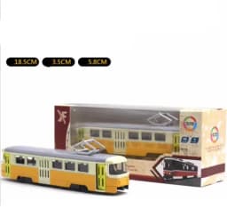 1:90 High Simulation Alloy Tram Model,Simulation Sound and Light Music,Subway Bus Toys,Original Packaging New Products Hot Sale
