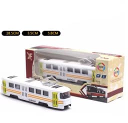 1:90 High Simulation Alloy Tram Model,Simulation Sound and Light Music,Subway Bus Toys,Original Packaging New Products Hot Sale