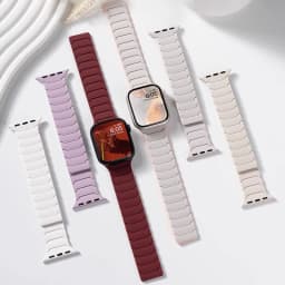 Magnetic Silicone Strap for Apple Watch Band Ultra 2 49mm 45mm 41mm Bracelet for Iwatch Series 9 8 7 6 SE 5 4 38 42mm 44mm 40mm