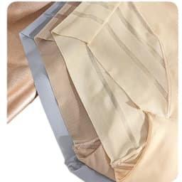 3Pcs/Set Shapewear Women Mid-Rise Shaping Briefs with Mesh Striped Back Plus Size Slimming Underwear Comfort Wear Panties M-3XL