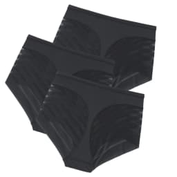 3Pcs/Set Shapewear Women Mid-Rise Shaping Briefs with Mesh Striped Back Plus Size Slimming Underwear Comfort Wear Panties M-3XL
