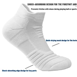 Running Compression Socks for Men Women Anti-Blister Moisture Wicking Athletic Hiking Basketball Socks Cushion Socks