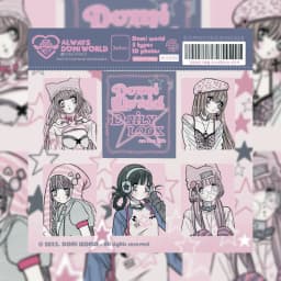 Korean DOMI Out-Of-Print Double Character Sticker Cartoon Sweet Cool Girl Hand Account Phone Case Ipad DIY Decorative Stickers