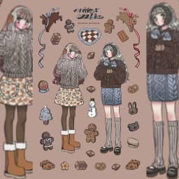 Korean DOMI Out-Of-Print Double Character Sticker Cartoon Sweet Cool Girl Hand Account Phone Case Ipad DIY Decorative Stickers