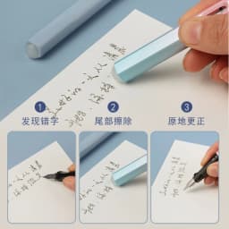 Gradient Color Erasable Fountain Pen 0.5mm Black Blue Erasable Water Pen Student Hook Line Calligraphy Pen Writing Stationery