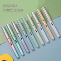 Gradient Color Erasable Fountain Pen 0.5mm Black Blue Erasable Water Pen Student Hook Line Calligraphy Pen Writing Stationery