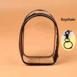 For 15cm Labubu v2 sitting party cotton doll crossbody pain bag pvc storage bag hairball Dolls Display Bag (No dolls)