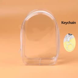 For 15cm Labubu v2 sitting party cotton doll crossbody pain bag pvc storage bag hairball Dolls Display Bag (No dolls)