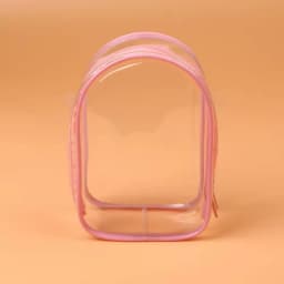 For 15cm Labubu v2 sitting party cotton doll crossbody pain bag pvc storage bag hairball Dolls Display Bag (No dolls)