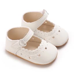 Solid Color Baby Girl Mary Jane Shoes With Soft Rubber Sole Anti Slip Spring And Autumn Princess Shoes Suitable For 0-18M Babies