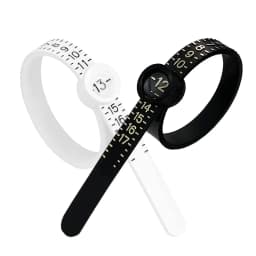 Adjustable Ring Sizer with Magnifier US/UK/EU/HK Size Chart Reusable Finger Measuring Tool for Accurate Ring Sizing