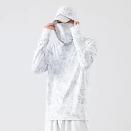 Sun Protection T-Shirts Mens Long Sleeve UV-Proof T-Shirts Fishing Hiking Summer Mask Lightweight Outdoor Protection Hoodie Tee
