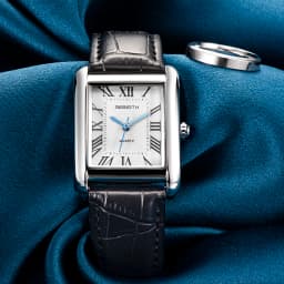 Retro-Style Simple Small Square Watch with Roman Numerals, Trendy and Artistic Quartz Movement Wristwatch