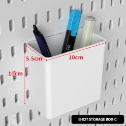No-Drill Clamp-On Standing Pegboard Storage Organizer, Desktop Rack with DIY Accessories, Office Desk Stationery Holder