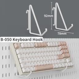 No-Drill Clamp-On Standing Pegboard Storage Organizer, Desktop Rack with DIY Accessories, Office Desk Stationery Holder
