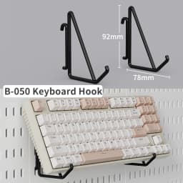 No-Drill Clamp-On Standing Pegboard Storage Organizer, Desktop Rack with DIY Accessories, Office Desk Stationery Holder