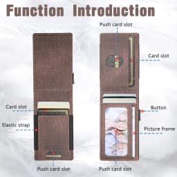 SUTENI Faux Leather For Men Wallet Card Slot Wallet Flip Cover Card Box Pressing The Button Automatically Ejects The Card