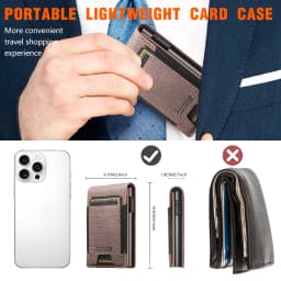 SUTENI Faux Leather For Men Wallet Card Slot Wallet Flip Cover Card Box Pressing The Button Automatically Ejects The Card