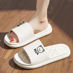 Women Summer Concise EVA Slippers Men Soft Home Slides Couples Bathroom Non-slip Sandals Adults Comfortable Outdoor Beach Shoes