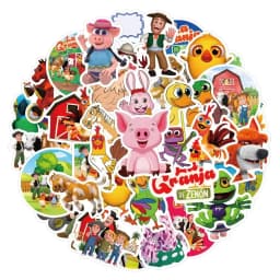 50Pcs Cartoon La Granja De Zenón Farm Animals Waterproof Stickers Decoration Water Cup Guitar Motorcycle Helmet Refrigerator