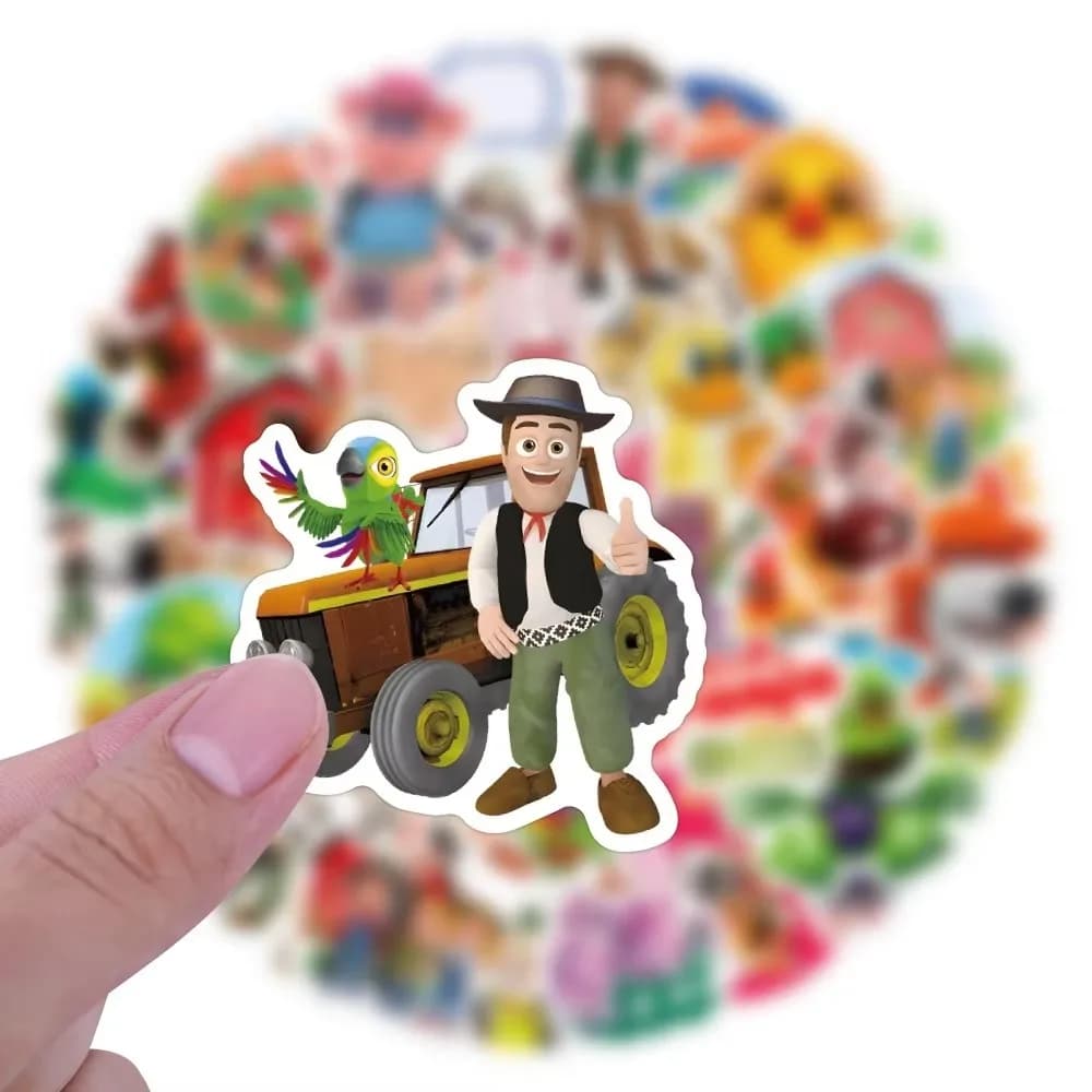 50Pcs Cartoon La Granja De Zenón Farm Animals Waterproof Stickers Decoration Water Cup Guitar Motorcycle Helmet Refrigerator