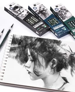 Marie's Sketch Charcoal Pencil Set Soft/Neutral/Super Soft Drawing Pencil Professional Art Supplies