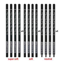 Marie's Sketch Charcoal Pencil Set Soft/Neutral/Super Soft Drawing Pencil Professional Art Supplies
