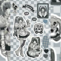 Korean DOMI Sticker Book Inner Page Character Stickers Sweet Cool Cartoon Girl DIY Decoration Handbook Diary Notebook Stickers