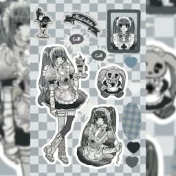 Korean DOMI Sticker Book Inner Page Character Stickers Sweet Cool Cartoon Girl DIY Decoration Handbook Diary Notebook Stickers