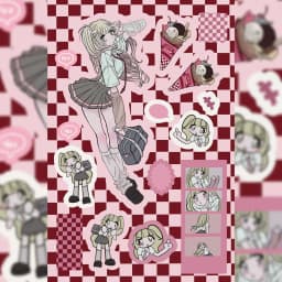 Korean DOMI Sticker Book Inner Page Character Stickers Sweet Cool Cartoon Girl DIY Decoration Handbook Diary Notebook Stickers