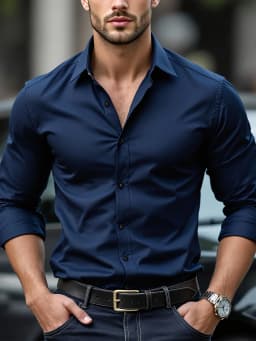 2025 Men's Shirt Brand New Solid Color Long Sleeve Smart Casual Four Season Elastic Male Business Shirts