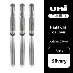 3pcs Japan UNI Highlight Gel Pens UM-153 for Writing Painting Signature Super Strong Color Overlay Uniball 1.0mm Art Supplies