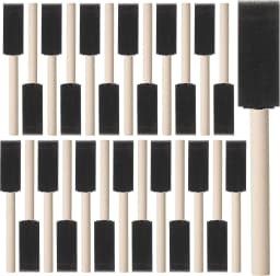 10Pcs Sponge Brush Wooden Handle Watercolor Oil Stain Art Craft Painting Drawing for kids