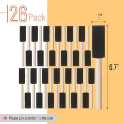 10Pcs Sponge Brush Wooden Handle Watercolor Oil Stain Art Craft Painting Drawing for kids