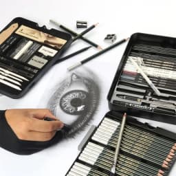 KALOUR Art 70pcs Sketching&Drawing Pencil Set Professional Various Hardness Pencils For Kids Artists Beginners In Gift Tin Box