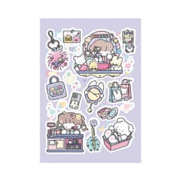 Korean Cute Cartoon Girl Character Handbook Stickers Hand Account Diary Notebook Scrapbook Stationery DIY Decorative Stickers