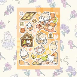 Korean Cute Cartoon Girl Character Handbook Stickers Hand Account Diary Notebook Scrapbook Stationery DIY Decorative Stickers