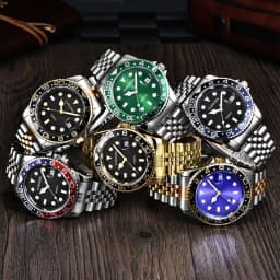 Men Original Brand Watches Gold Fashion Full Steel Band Simple Date Quartz Vintage Wristwatch Silver Montre Homme Reloj Hombre