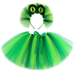 Baby Girls Green Alligator Tutu Skirt Outfit for Kids Dinosaur Halloween Costumes Children Gator Fluffy Ballet Tutus Disguise