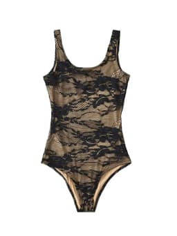 2025 Women's Summer Elegant Beige Black Sleeveless Lace Bodysuits Lady Luxury High Quality Street Bodycon Rompers Jumpsuits Tops