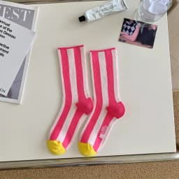 1Pairs Striped Funny Socks Korean Japanese Man Women Design Unisex Fashion Trendy Crew Stockings