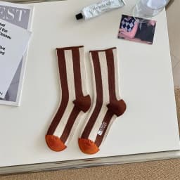 1Pairs Striped Funny Socks Korean Japanese Man Women Design Unisex Fashion Trendy Crew Stockings