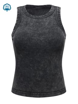 100% Cotton Solid Color Women Washed Vest Y2K Casual Tank Top Street Sleeveless Clothes Summer Rhinestone Craft Sportswear