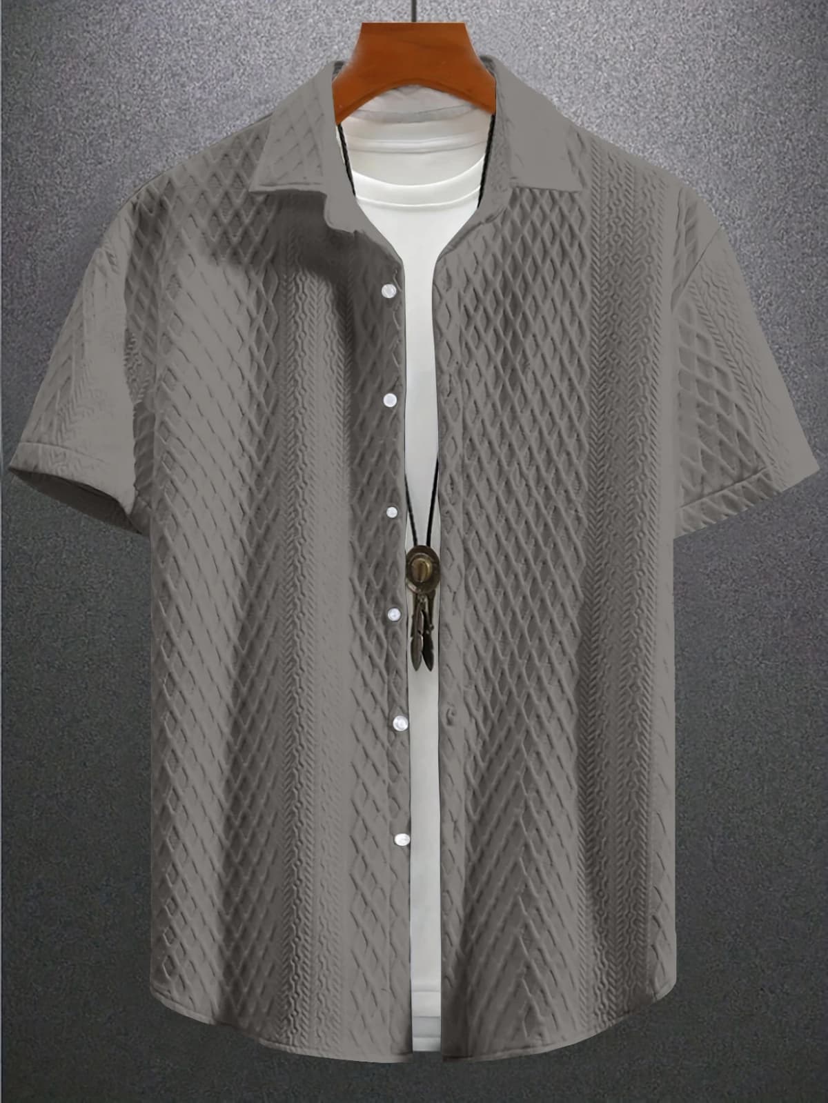 Men's Summer Short Sleeve Shirt Casual Comfortable Button-Up Floral Print Versatile Stylish Collared Leisure Wear 2025