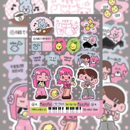 Korea Cute Bad Girl Cartoon Character Sticker Hand Account Notebook Diary Planner Scrapbook Stationery DIY Decorative Stickers