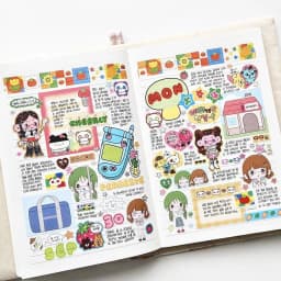 Korea Cute Bad Girl Cartoon Character Sticker Hand Account Notebook Diary Planner Scrapbook Stationery DIY Decorative Stickers