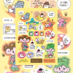 Korea Cute Bad Girl Cartoon Character Sticker Hand Account Notebook Diary Planner Scrapbook Stationery DIY Decorative Stickers