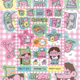 Korea Cute Bad Girl Cartoon Character Sticker Hand Account Notebook Diary Planner Scrapbook Stationery DIY Decorative Stickers