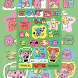 Korea Cute Bad Girl Cartoon Character Sticker Hand Account Notebook Diary Planner Scrapbook Stationery DIY Decorative Stickers