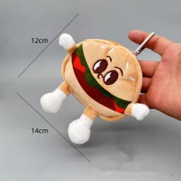 Capybara Plush Coin Purse, Minimalist Style Fabric Storage Bag, No Print Edge, Charming Earphone & Data Cable Backpack Pendant